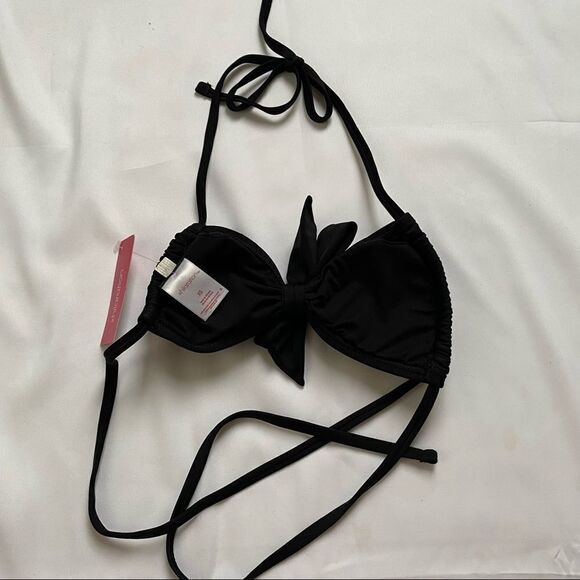 Xhiliration Juniors’ Tie Back Bow Detail Bikini Top - Picture 2 of 2